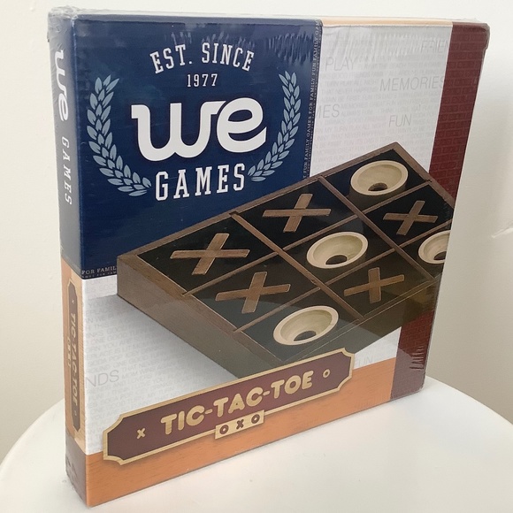 New Selaed We Games! Tic Tac Toe Wooden Puzzle Home Decor - Picture 1 of 7